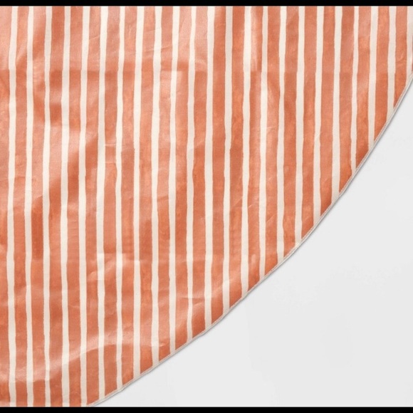 NWT threshold orange white tablecloth cover 70”x70” cotton polyethylene - Picture 3 of 6